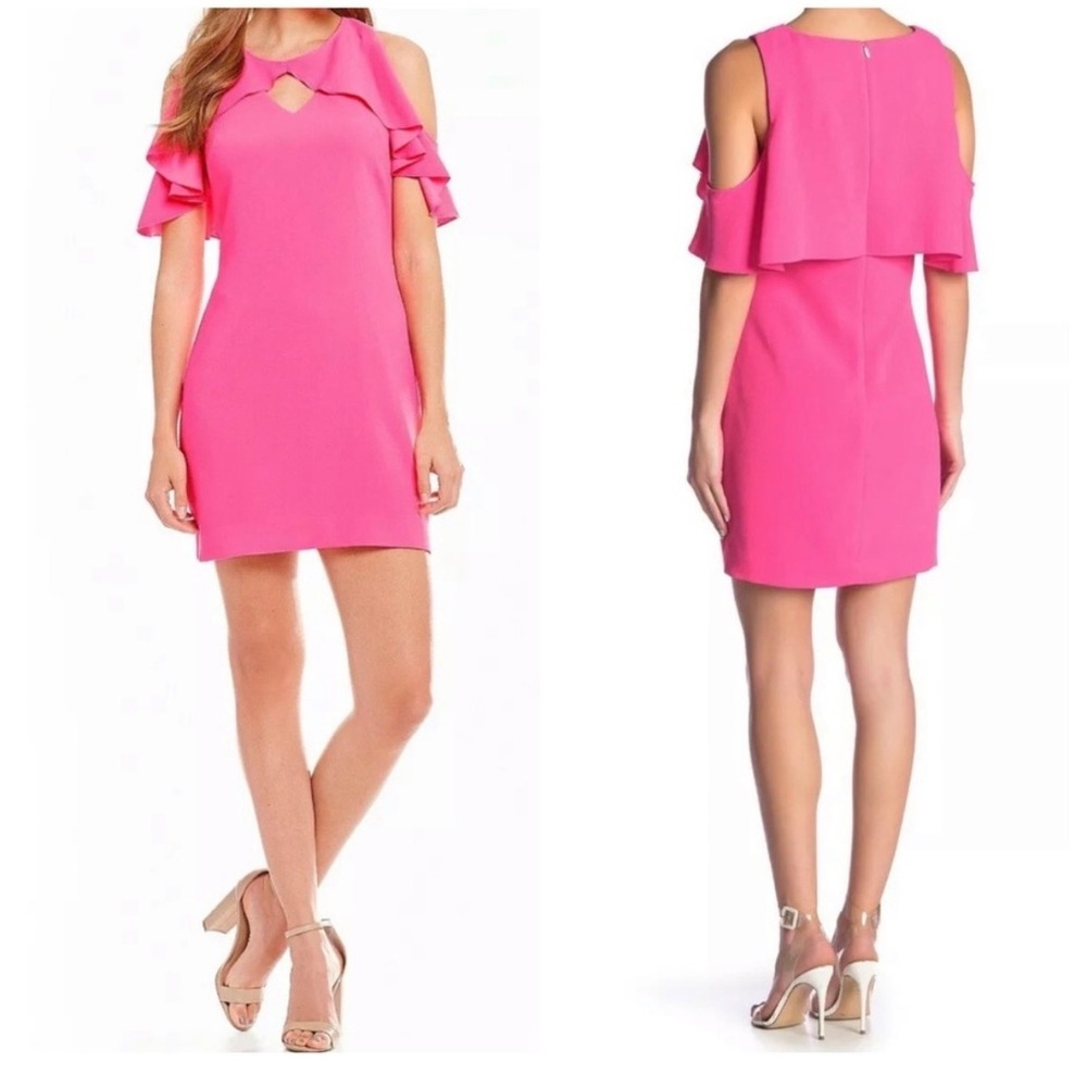 Trina Turk cota de caza shift Dress Womens 2 Pink Barbiecore Mini cocktail